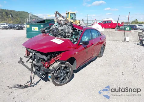 2023 Hyundai Elantra N Line z USA, uszkodzony, nr VIN KMHLR4AF8PU512407